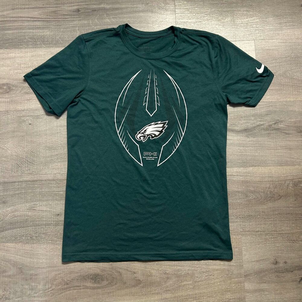Nike Philadelphia Eagles Dri-Fit Green Logo Short Sleeve Tee T-Shirt Mens S